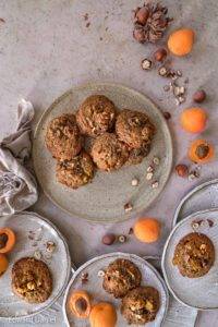 Moist squidgy creamy vegan gluten-free Apricot and toasted Hazelnut Cookies recipe; with blackstrap molasses, muscovado sugar, almonds, millet and oats. Edward Daniel ©.