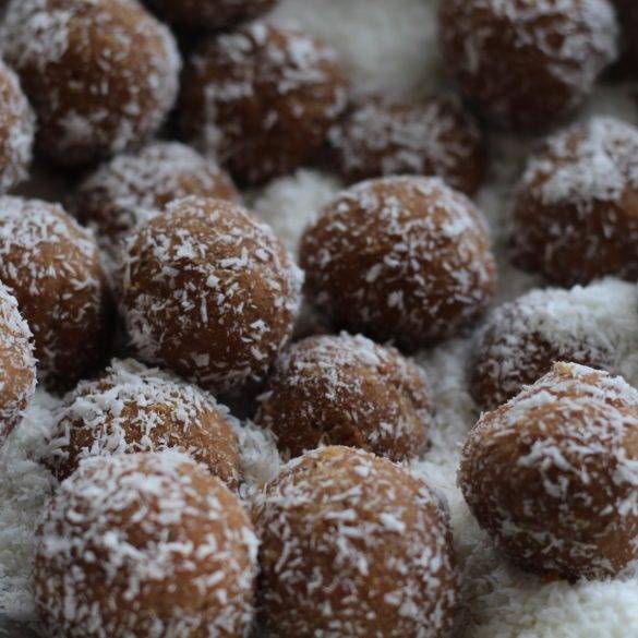 Caption of Raw Coconut Almond Energy Snowballs. Image by Edward Daniel (c).