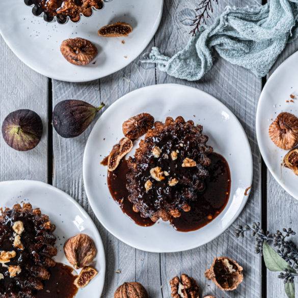 Caption of Sticky Toffee Fig and Walnut Pudding. Image by Edward Daniel (c).