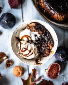 Caption of Recipe: Sticky Toffee Fig and Walnut Pudding. Image by Edward Daniel (c).