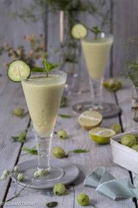 CSour tangy pureed gooseberries and lime churned with a dash of sugar to form a mouth-watering uplifting Gooseberry Sorbet.