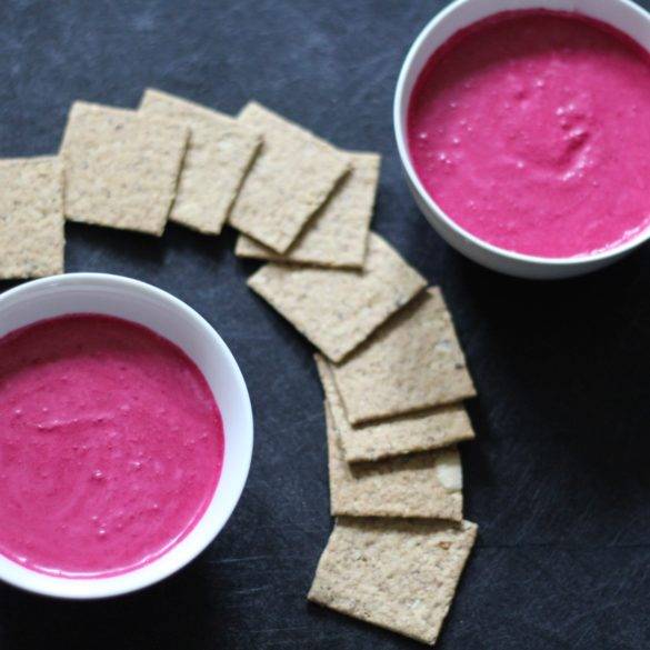 Caption of Roasted Sesame Beetroot Dip. Image by Edward Daniel (c).