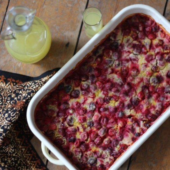 Caption of Cranberry, Orange and Lemoncello Clafoutis. Image by Edward Daniel (c).