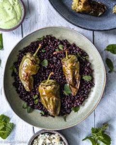 Caption of Mint Tofu Stuffed Jalapeno Peppers. Image by Edward Daniel (c).