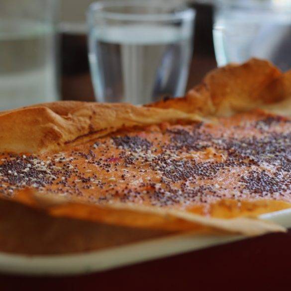 Caption of Coriander Poppy Seed Chestnut Cavolo Nero Pie. Image by Edward Daniel (c).