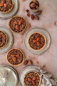 Creamy nutty pecans infused in cherry-candy-like scented cinnamon, sweet fragrant nutmeg and sweet-liquorice Star anise dipped in molasses maple syrup on a bed of malty amaranth pastry; vegan gluten-free Pecan Pie. Edward Daniel ©.