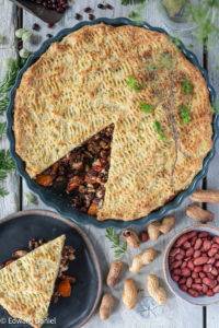 A nutty crunchy peanut filling; topped with crispy cheesy golden velvety potato as you bite into this Red Dragon Pie.