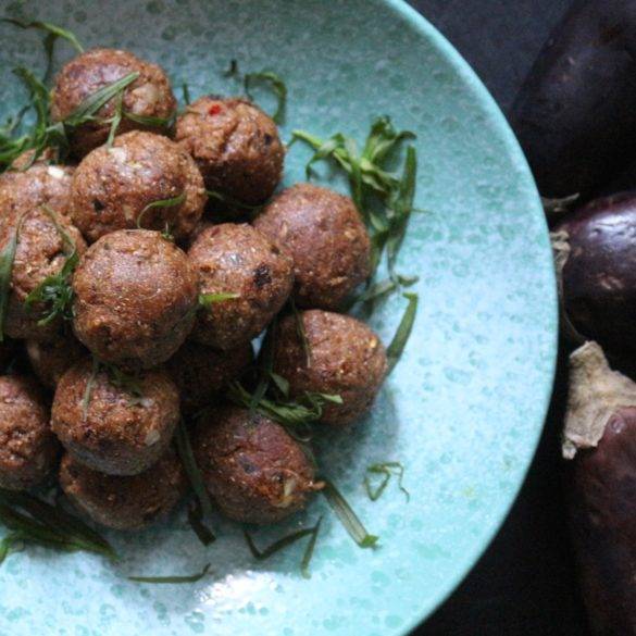 Caption of Polpette di Melonzone - Sicilian Aubergine Balls. Image by Edward Daniel (c).