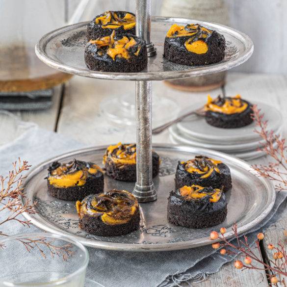 Rich velvety Sweet Potato Carob Brownies infused with lemon juice and dark chocolatey carob topped with lush sweet potato.