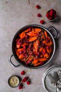 Raspberry Balsamic Glazed Carrots recipe.