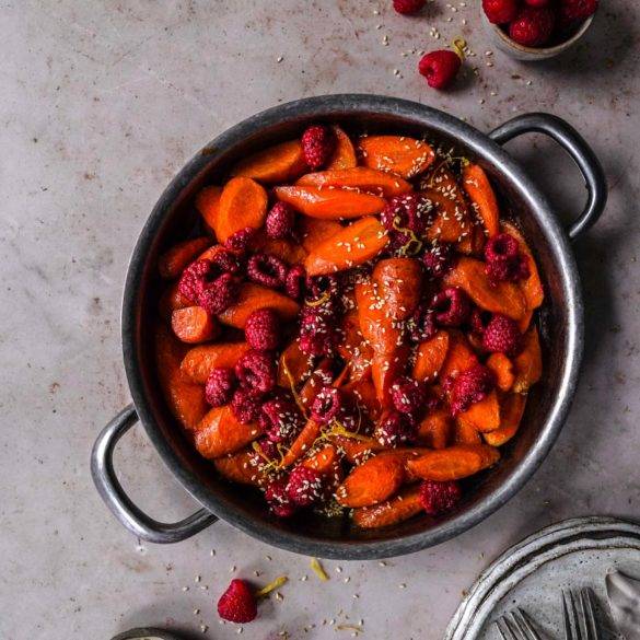 Raspberry Balsamic Glazed Carrots recipe.