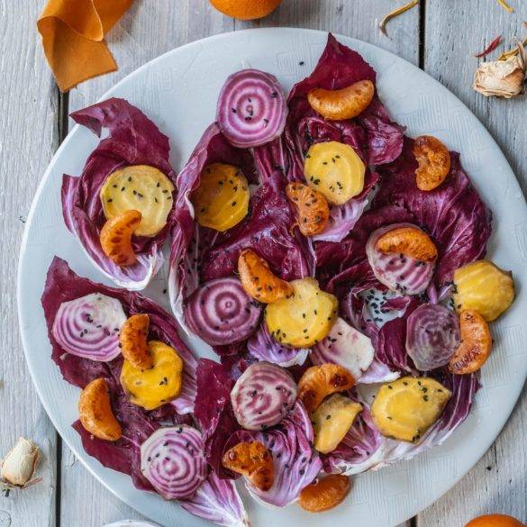 Caption of Beetroot and Radicchio Salad. Image by Edward Daniel (c).