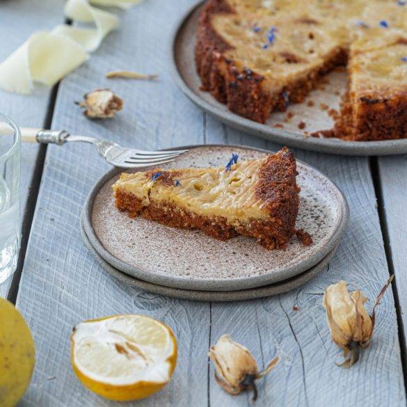 Caption of Lemon Polenta Cake. Image by Edward Daniel (c).