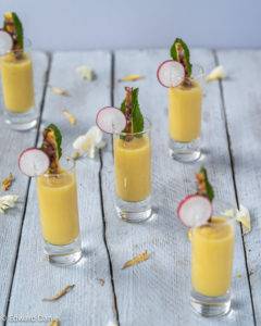 Caption of Pineapple and Daikon Gazpacho. Image by Edward Daniel (c).