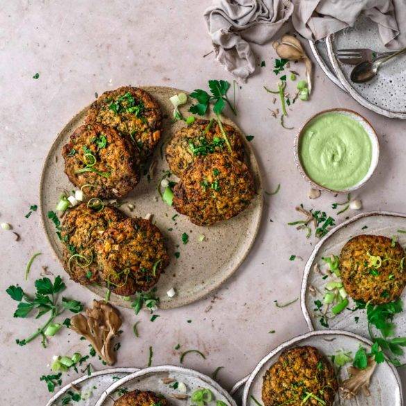 Nutty gluten-free Vegan Crab Cakes recipe; with cayenne peppers and sweet paprika, and oozing umami flavours that merge sour, salty, and bitter too flawlessness. Edward Daniel ©.