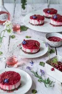 Redcurrant Cheesecake is vegan, raw, gluten-free and paleo. Image by Edward Daniel (c).