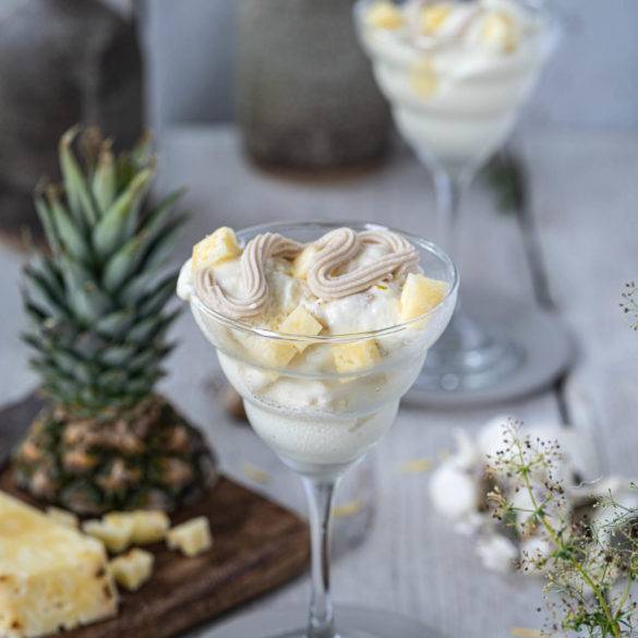 Pina Colada Ice Cream is vegan, raw and paleo. Image by Edward Daniel (c).