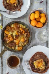 Stewed Kumquat Apples and Apricots is vegan and paleo. Image by Edward Daniel (c).