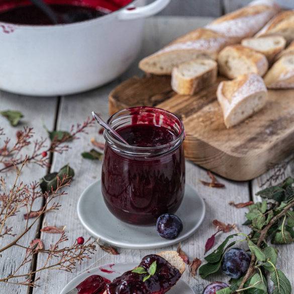 Damson Jam is vegan and paleo. Image by Edward Daniel (c).