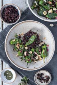 Panfried Charred Padron Peppers is vegan and paleo. Image by Edward Daniel (c).