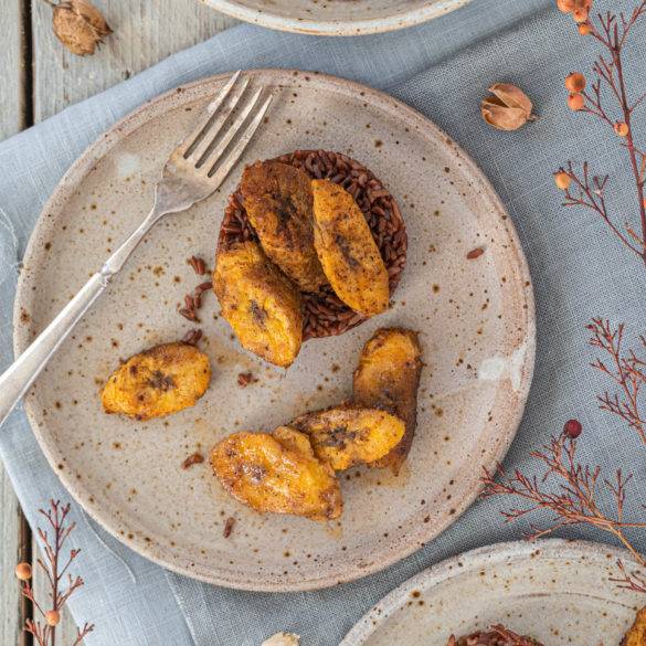 Roast Plantain is vegan and paleo. Image by Edward Daniel (c).