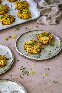 Nutty Salsify Fritters recipe; fritters encrusted in sesame seeds infused with smoked paprika, woody nutmeg and fragrant thyme. Edward Daniel ©.