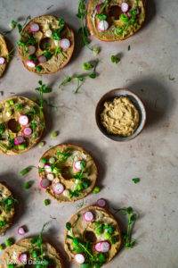 Calming flavourful luscious evocative Vegan Cream Cheese with nutty sunflower seeds freshly squeezed lemon mixed with garlic and onion. Edward Daniel ©.