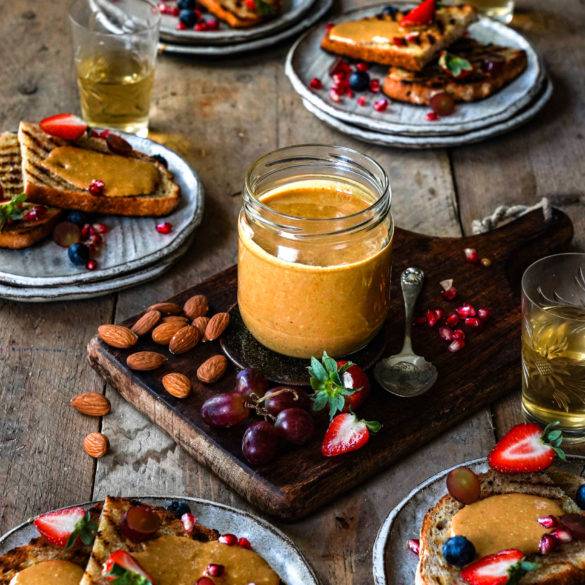 Almond Butter Viscous fragrant nutty Almond Butter slathered and dry roasted and blended to release nourishing oils and opulent toasted intense flavours. Edward Daniel ©.