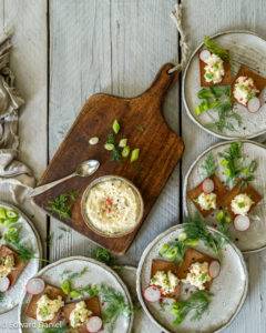 Silky soft creamy nutty almond cheese with earthy garlic and onion and splash of lemon juice; raw gluten-free Almond Cheese, paleo too. Edward Daniel ©.